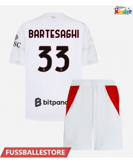 Günstige AC Milan Davide Bartesaghi #33 Auswärts Trikotsatzt Kinder 2026-27 Kurzarm (+ Kurze Hosen)
